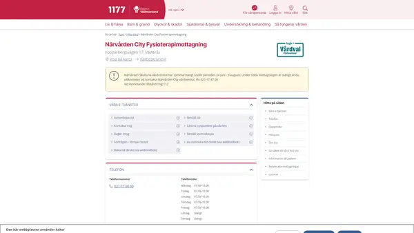 Närvården City Fysioterapimottagning