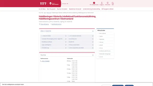 Habiliteringen Västerås intellektuell funktionsnedsättning, Habiliteringscentrum Västmanland