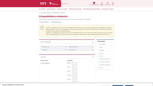 Ortopedklinikens rehabenhet