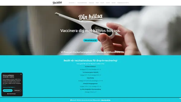Din Hälsa i Västerås vaccinationsmottagning logo