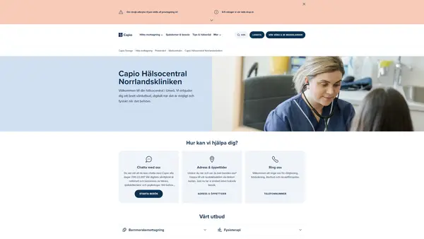 Capio Hälsocentral Norrlandskliniken