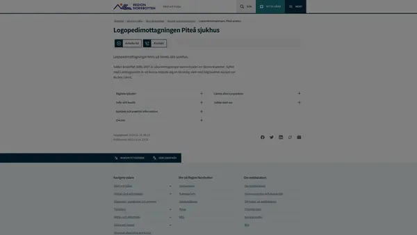 Logopedimottagningen Piteå sjukhus