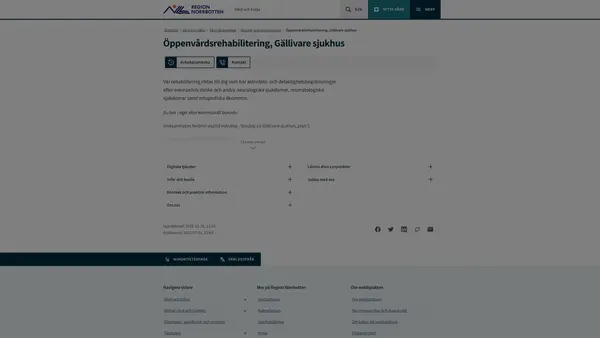 Öppenvårdsrehabilitering Gällivare sjukhus