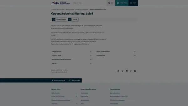 Öppenvårdsrehabmottagningen Luleå