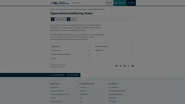 Öppenvårdsrehabmottagningen Boden