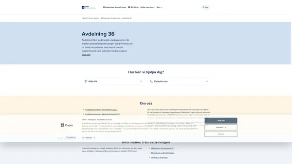 Avdelning 36, Capio S:t Görans Sjukhus