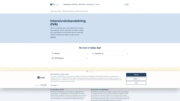 Intensivvårdsavdelningen, Capio S:t Görans Sjukhus