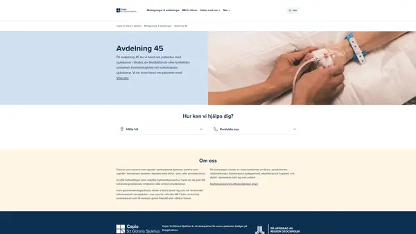 Avdelning 45, Capio S:t Görans Sjukhus