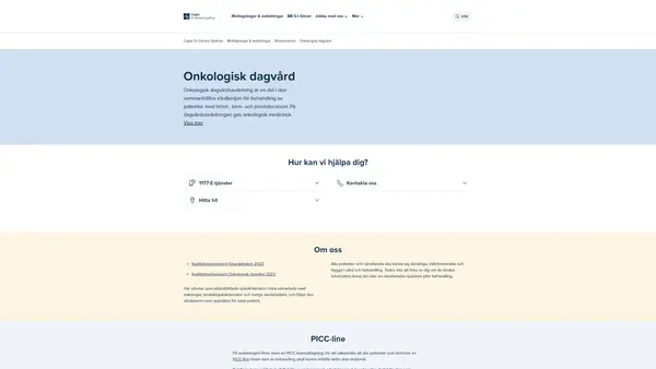 Onkologisk Dagvård, Capio S:t Görans Sjukhus