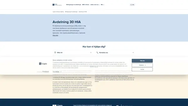 Avdelning 30 HIA, Capio S:t Görans Sjukhus